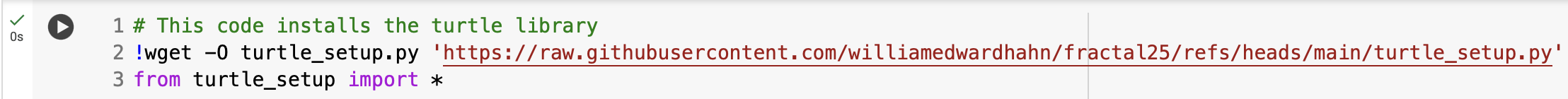 Loading the Turtle Library